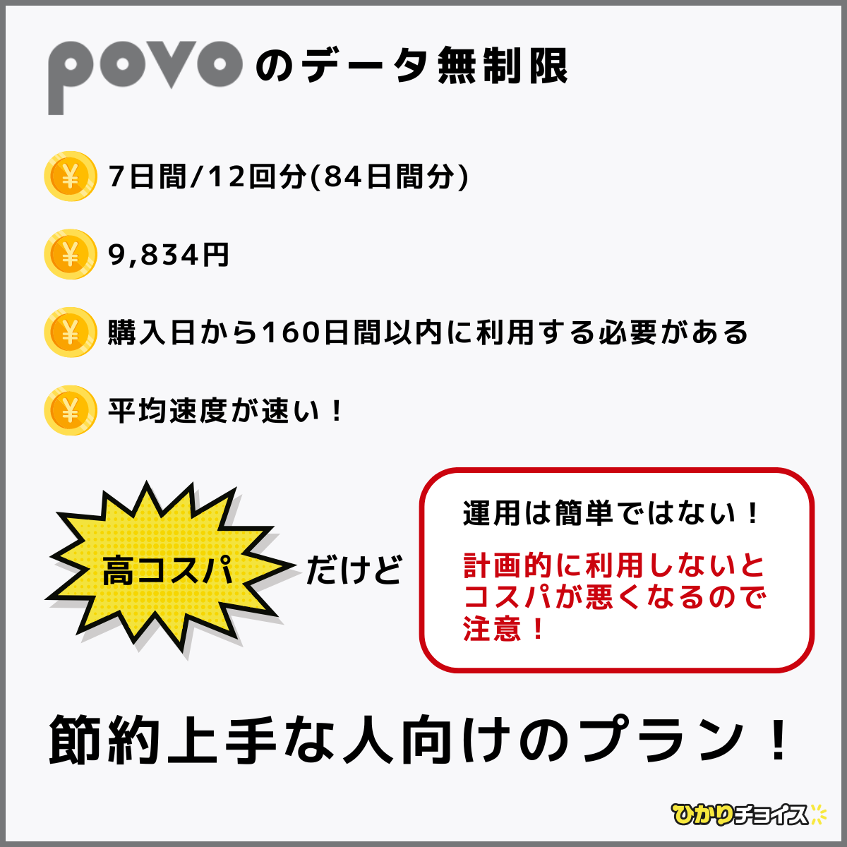 povoのデータ無制限トッピング解説