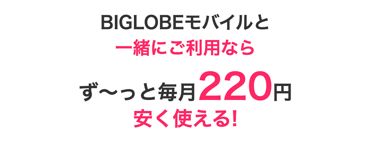 BIGLOBEモバイルと光回線のセット割