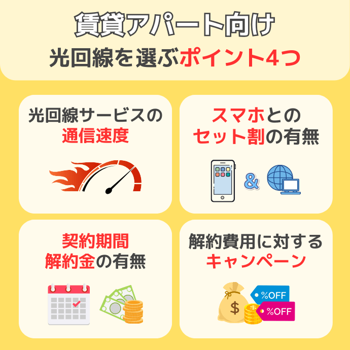 賃貸アパート向け光回線の選び方