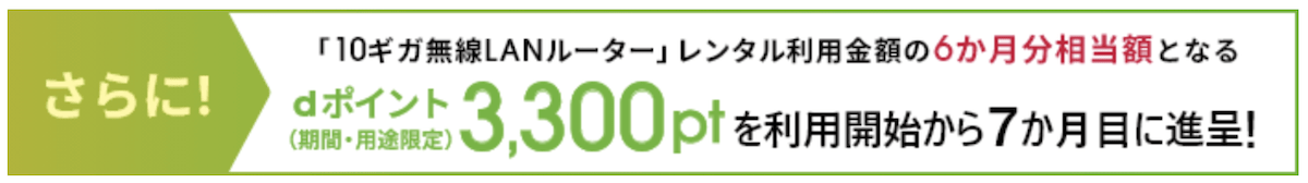 10ギガ無線LANルーターdポイントキャンペーン