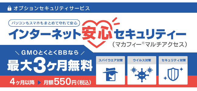 GMOとくとくBB光｜オプションサービス