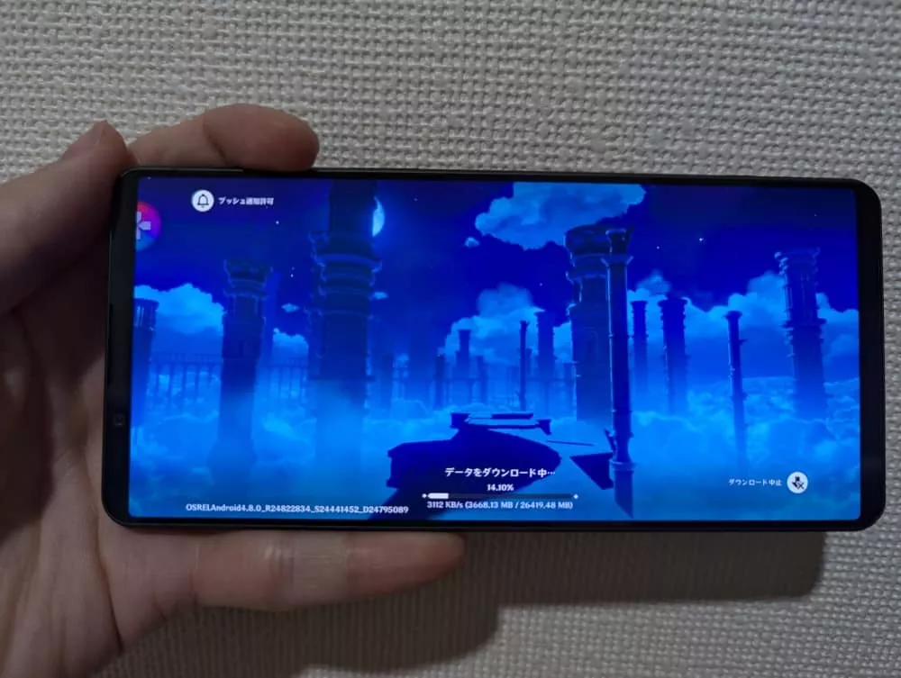 Xperia 1 VI原神プレイ画面